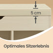 Schoenenbank - Met Zitkussen en Opbergruimte - Naturelbeige en cappuccinobeige - 30,3 x 80 x 44 cm