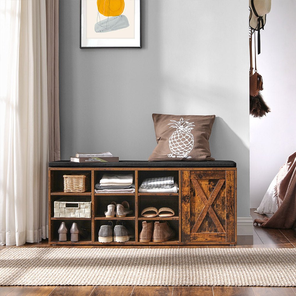 Skobänk – Industriell design – Vintage brun