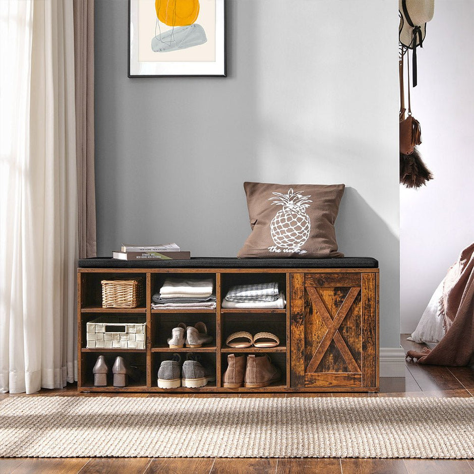 Skobänk – Industriell design – Vintage brun