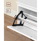 Skoskåp - med soffa och huva - förvaringsskåp - vitt