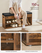 Shoe Bank - täckt med säte - Vintage Brown