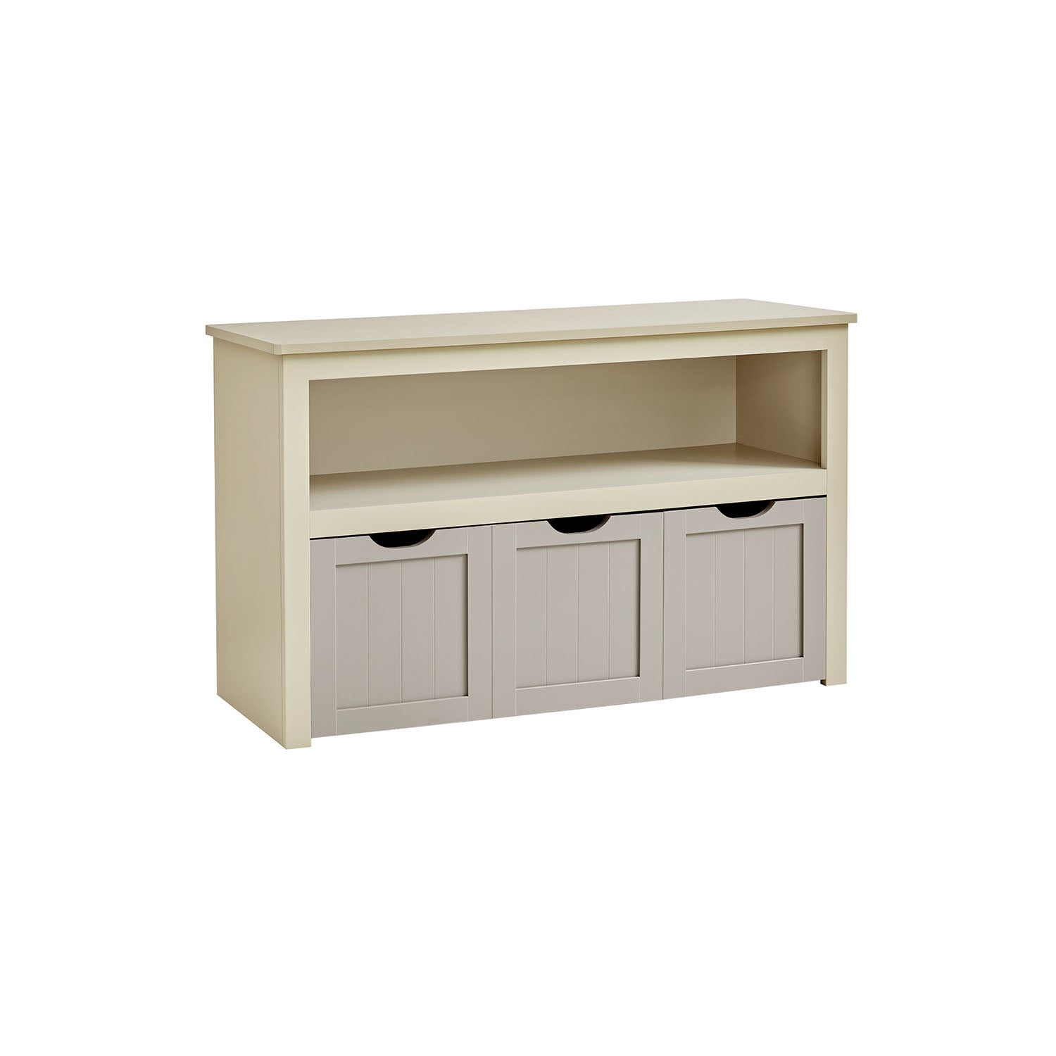 Toy Cabinet - Arrangör - förvaringsskåp med hjul - 3 fack - vitt