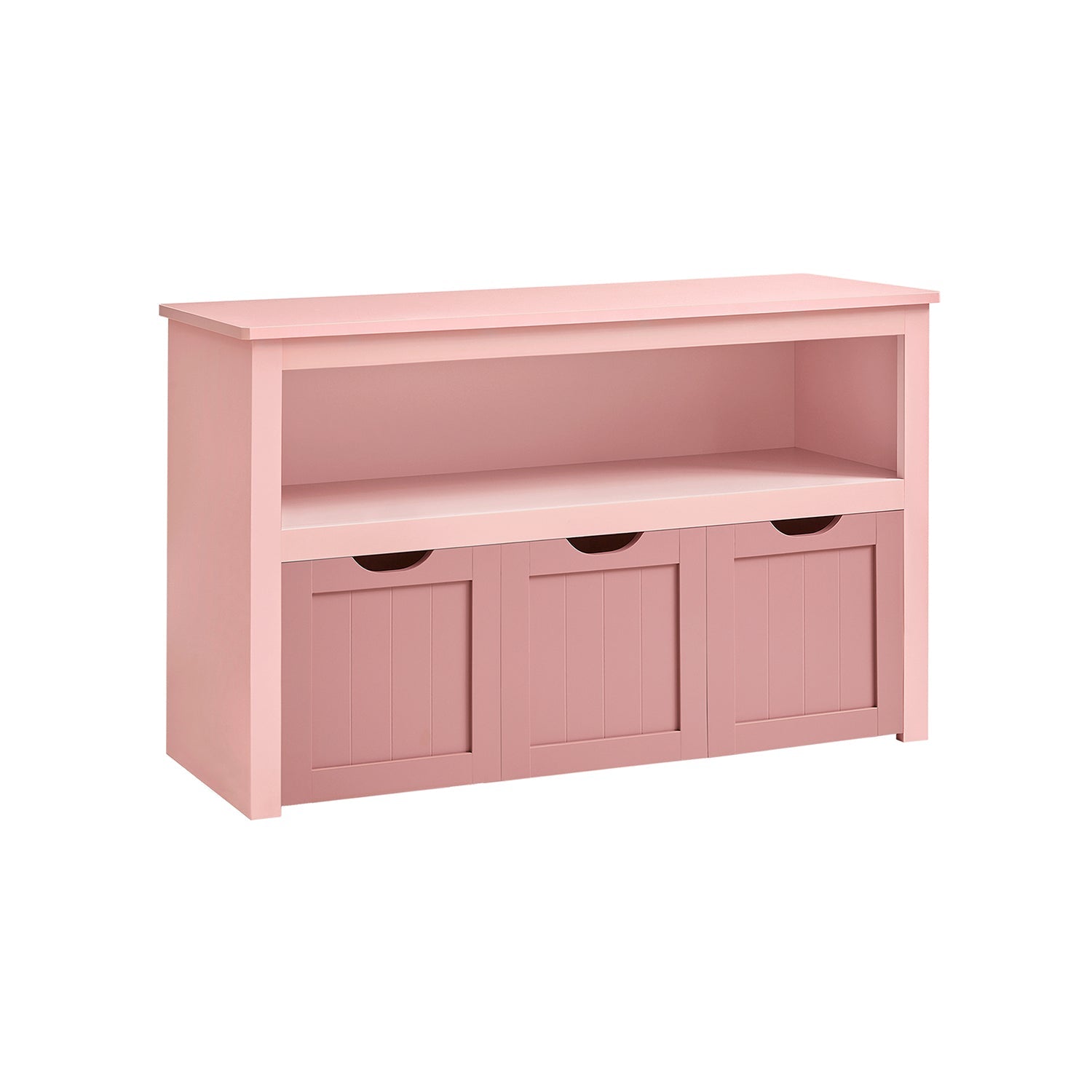 Toy Cabinet - Arrangör - förvaringsskåp med hjul - 3 fack - vitt