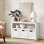 Toy Cabinet - Arrangör - förvaringsskåp med hjul - 3 fack - vitt