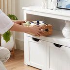 Toy Cabinet - Arrangör - förvaringsskåp med hjul - 3 fack - vitt