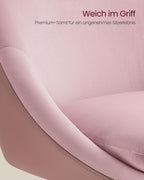 Barstol - uppsättning av 2 - höjdjusterbar - pastellrosa & silvergrå