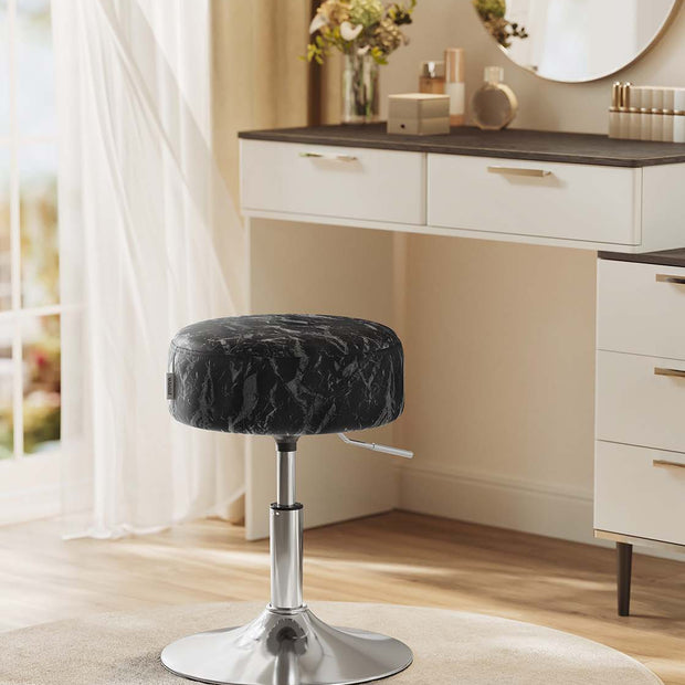 Sminkpall – Höjdjusterbar och vridbar – Bläcksvart