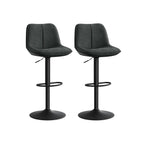 Barstolsuppsättning - Höjdjusterbar - roterande säte - sammet klädsel