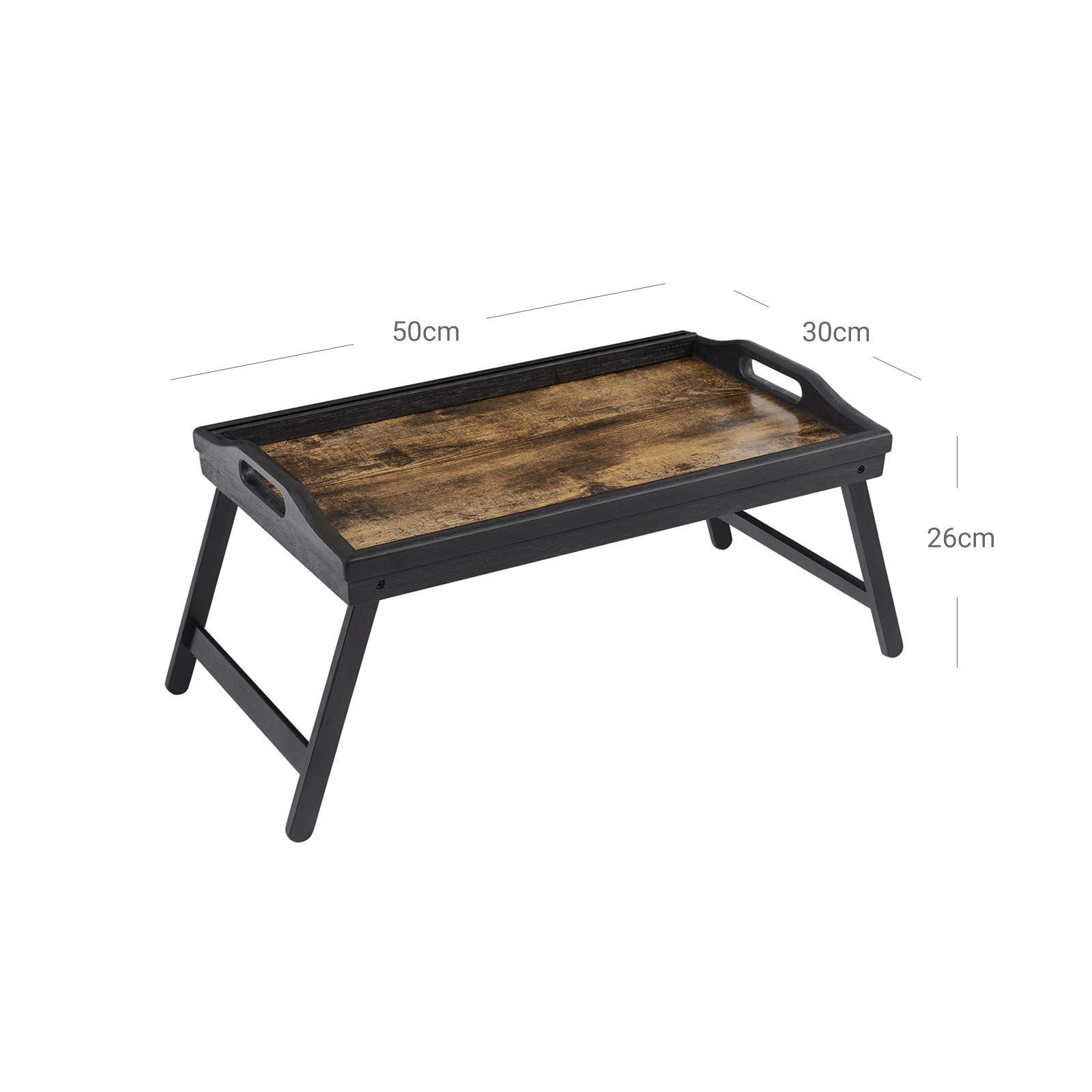 Bedblad - Laptop Standard - Breakfast Sheet - Foldbar - Vintage Brown / Black