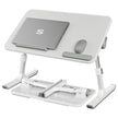 Laptoptafel - 52 x 30 cm - Met Lade - Aluminium Frame - Grijs