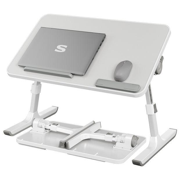 Laptoptafel - 52 x 30 cm - Met Lade - Aluminium Frame - Grijs