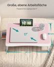 Laptoptafel voor op Bed – Inklapbaar – Met Lade – 60 x 40 x 27 cm – Pastelroze