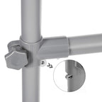 Pälsställ på hjul - dubbelstång - utdragbar - max. Lastkapacitet 70 kg - svart