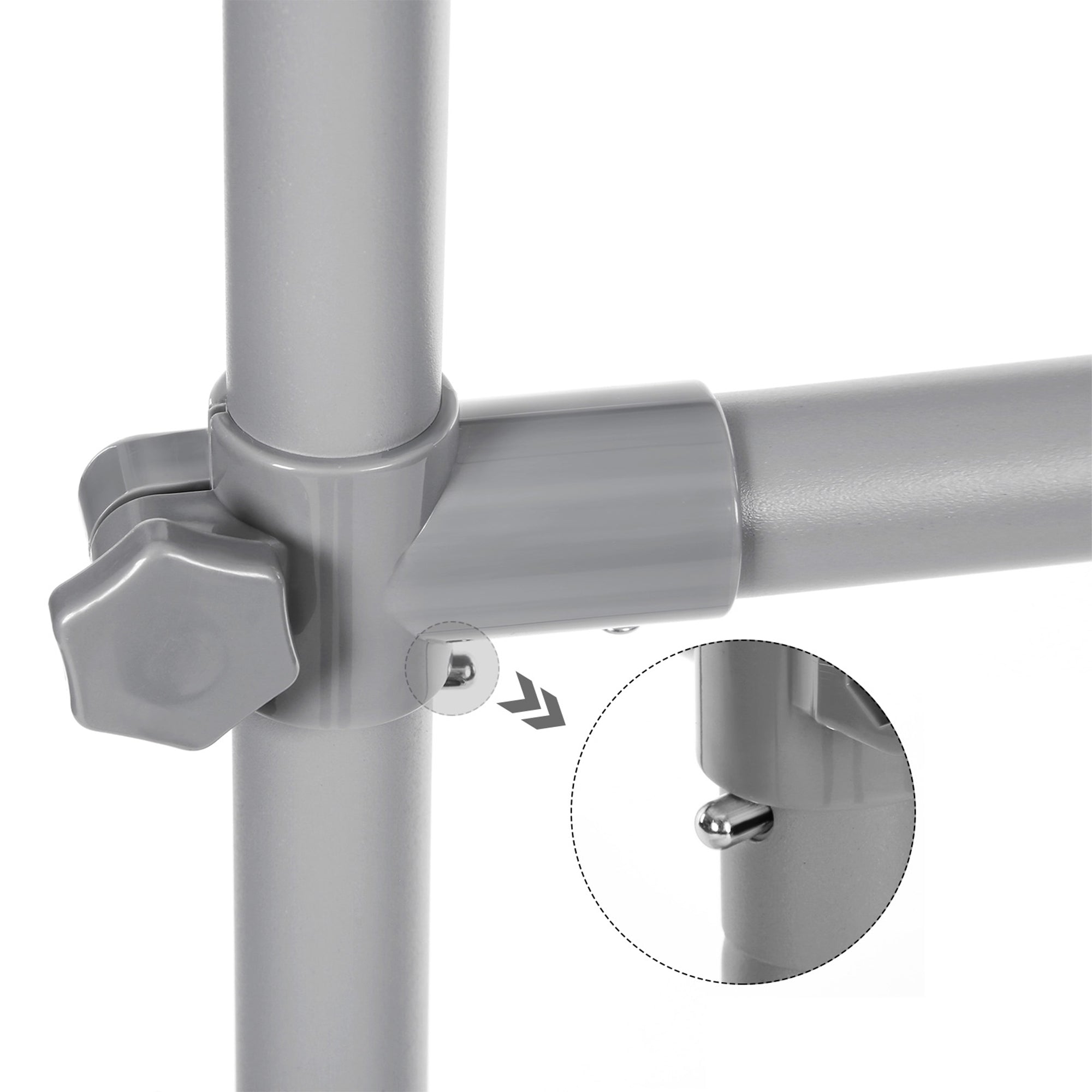 Pälsställ på hjul - dubbelstång - utdragbar - max. Lastkapacitet 70 kg - svart