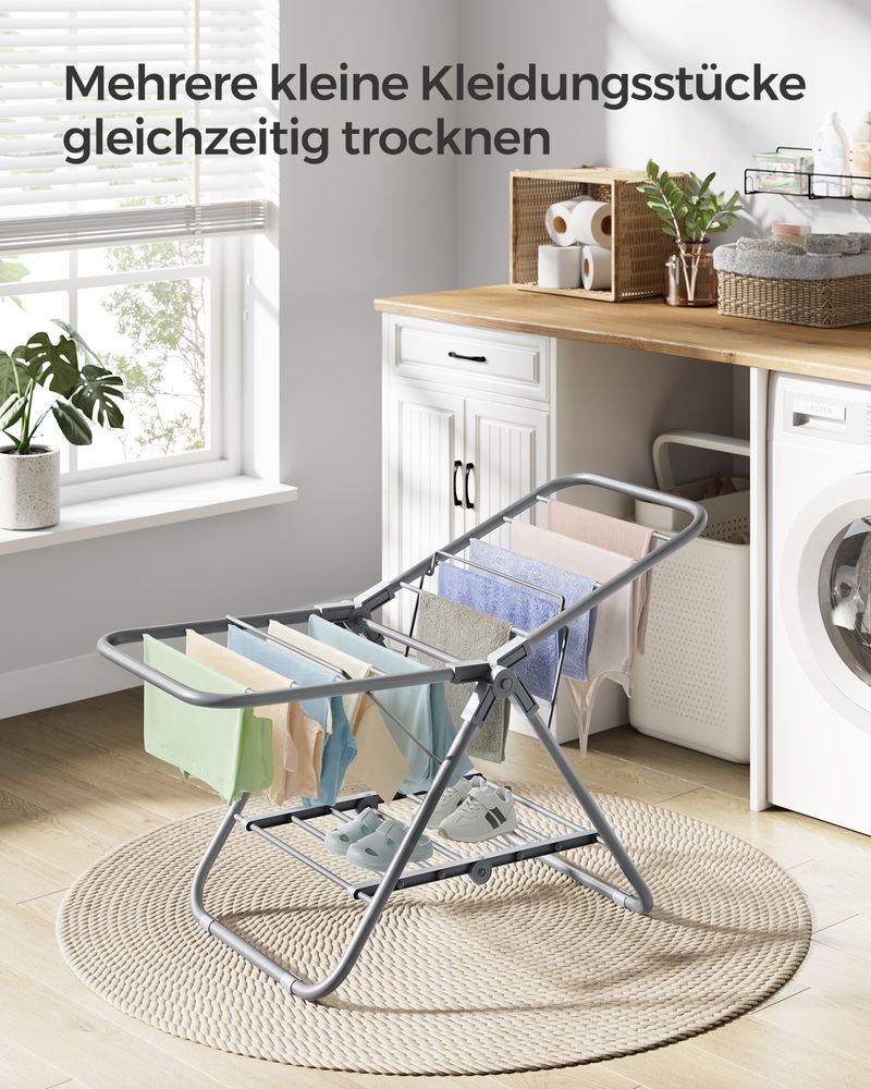Daring Rack - med 2 vingar - från stål - grå