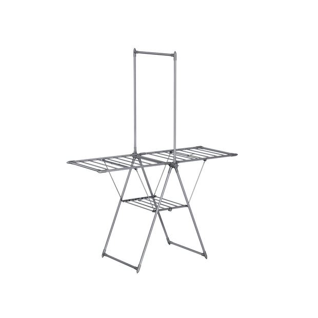 Torkställ – 2 nivåer och 2 vingar – stål – grå