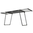 Wasdroogrek - 62,5 x (113,5-200) x 90 cm - 22 m² droogoppervlak - uitschuifbare zijvleugels - opvouwbaar - zwart - maximale draagkracht 24 kg