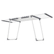 Wasdroogrek - 62,5 x (113,5-200) x 90 cm - 22 m² droogoppervlak - uitschuifbare zijvleugels - opvouwbaar - wit-grijs - maximale draagkracht 24 kg