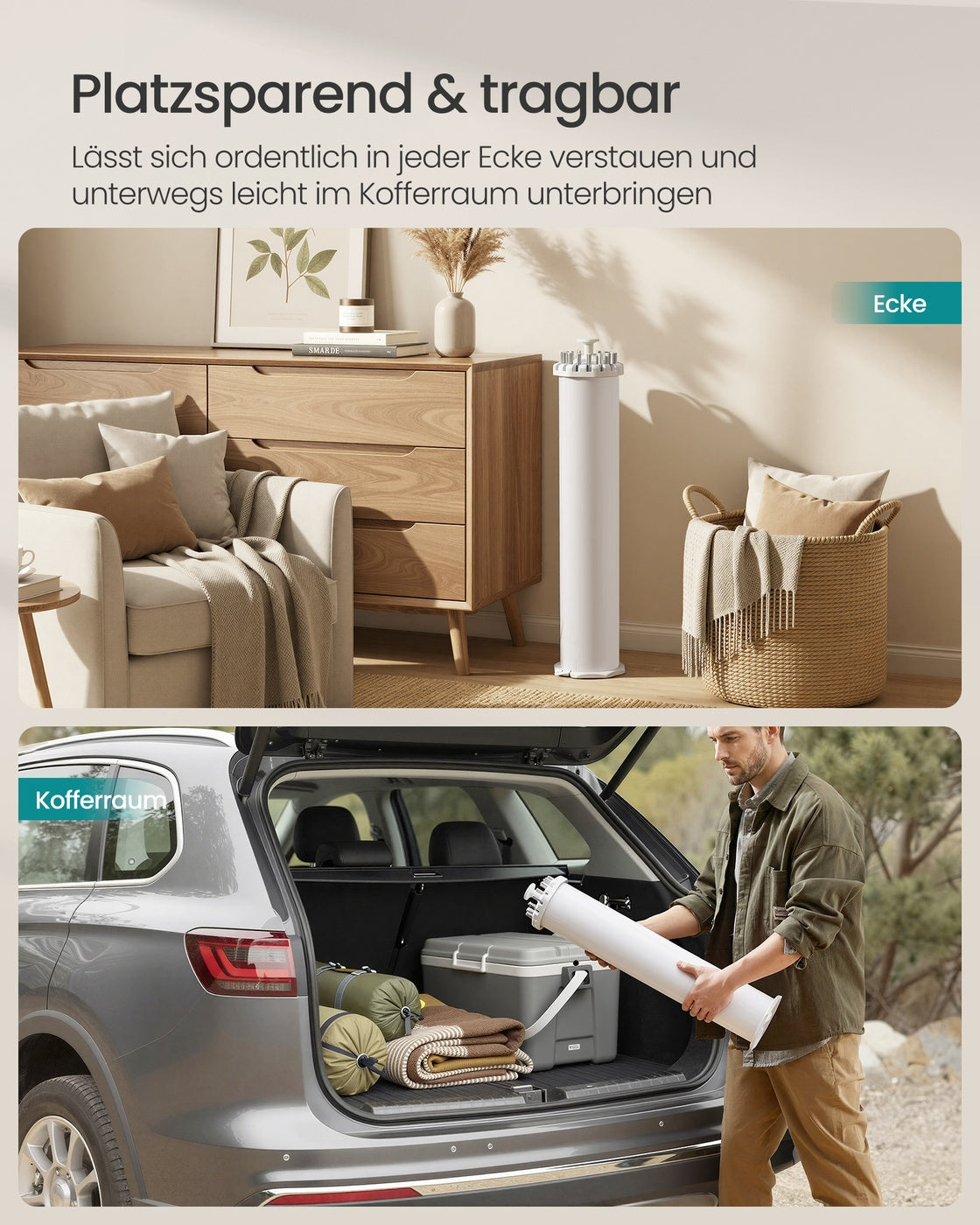 Wasdroogrek - 112 x 112 x 122 cm - Opvouwbaar - Draagbaar - Zilver - Max. draagkracht 24 kg