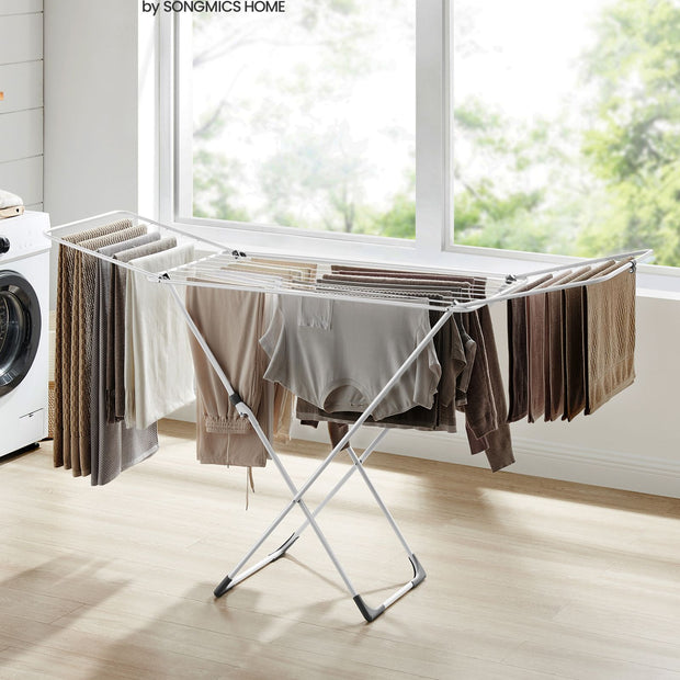 Hopfällbar stativtork - för inomhus och utomhus - Vit