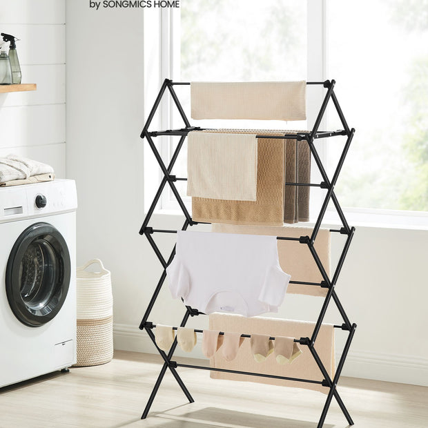 Torkställ – stålram – svart