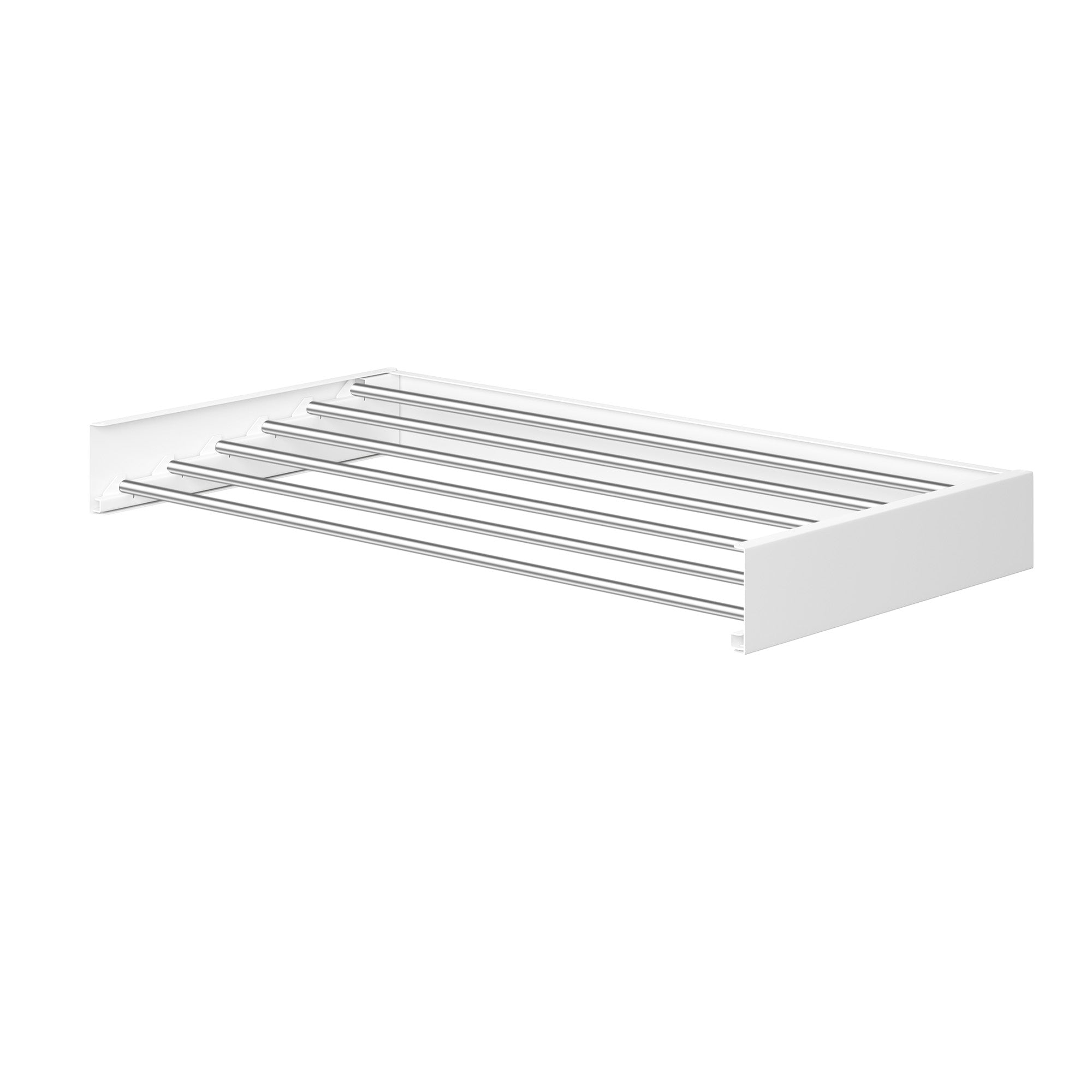 Wanddroogrek - Uitschuifbaar - 6 Stangen - 100 cm - Wit