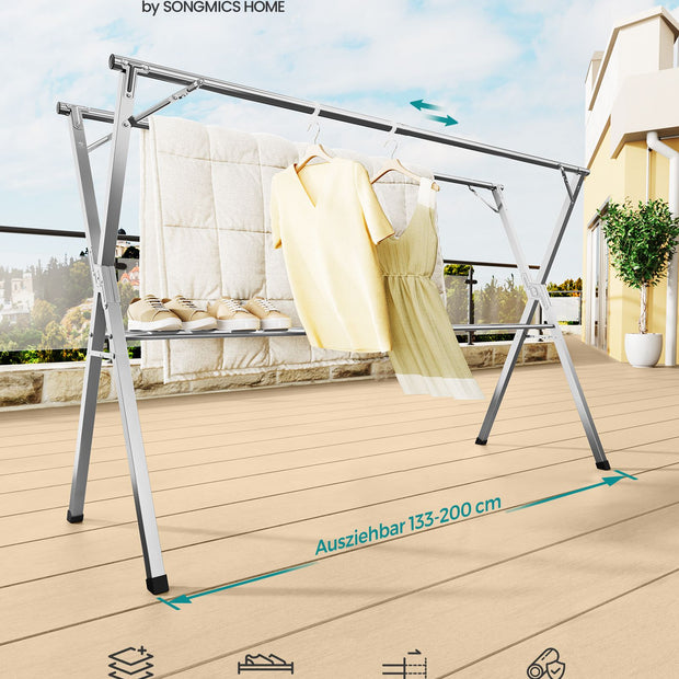 Torkställ - Utdragbart och fristående - Dove grå