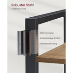 Bokhylla-6 nivåer-30 x 80 x 186 cm-dark valnöt-svart