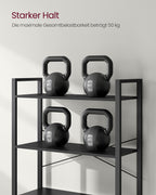 Bokhylla-6 nivå-industriell design-eboni svart-bläck svart
