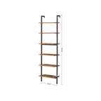 Bokhylla - Ladderboard - 6 Brädor - 60 x 30 x 204,8 cm - Industriell design