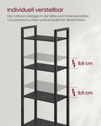 Bokhylla 24 x 40 x 159,5 cm ebenholts svart-bläck svart