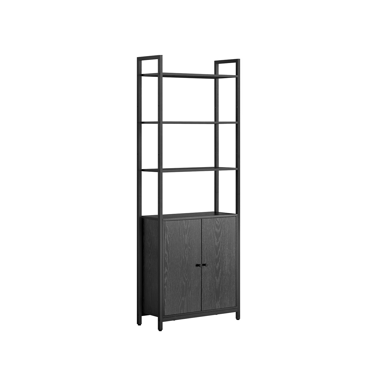Bokhylla 24 x 60 x 159,5 cm ebenholts svart-bläck svart
