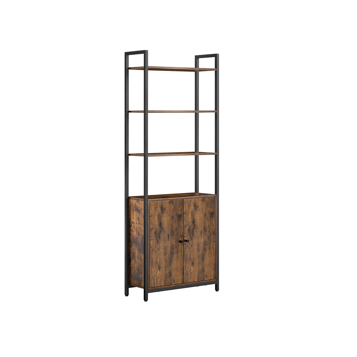 Bokhylla 24 x 60 x 159,5 cm vintage brun-bläck svart