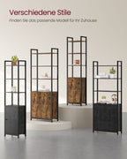 Bokhylla 24 x 60 x 159,5 cm vintage brun-bläck svart