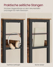 Plank - 30 x 60 x 114 cm - 6 vakken - vintage bruin/inktzwart - 45 kg maximale belasting
