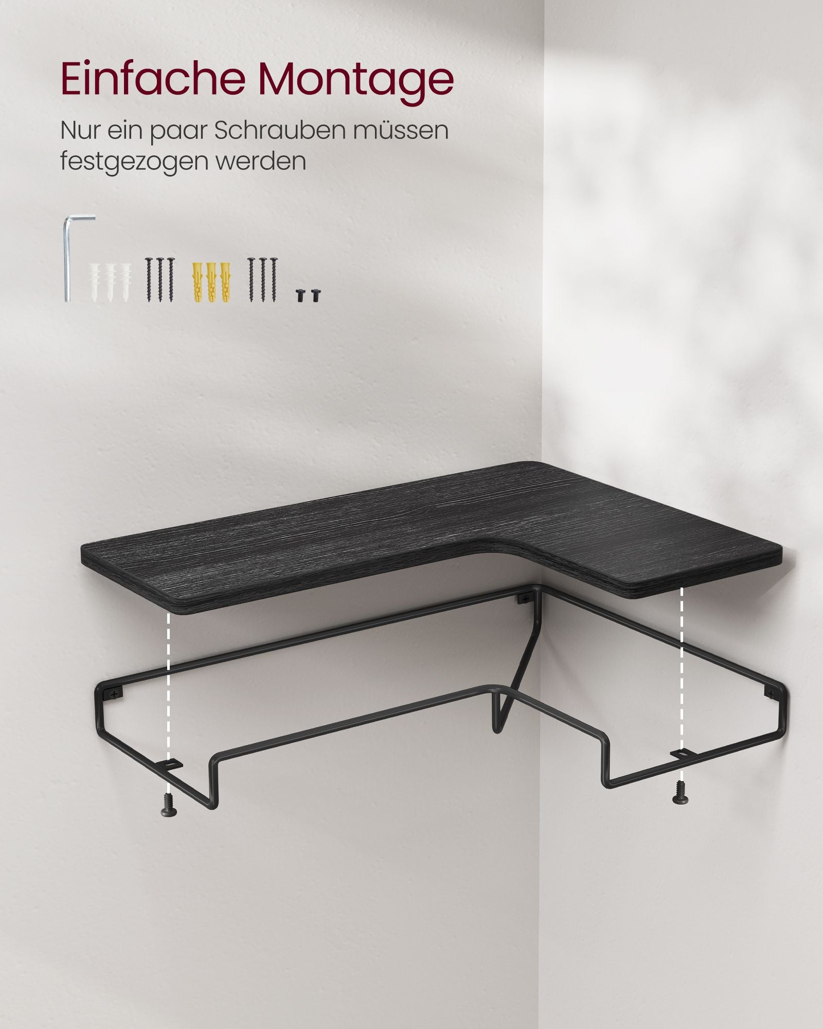 Corner Board-l-formad-industriell design-svart