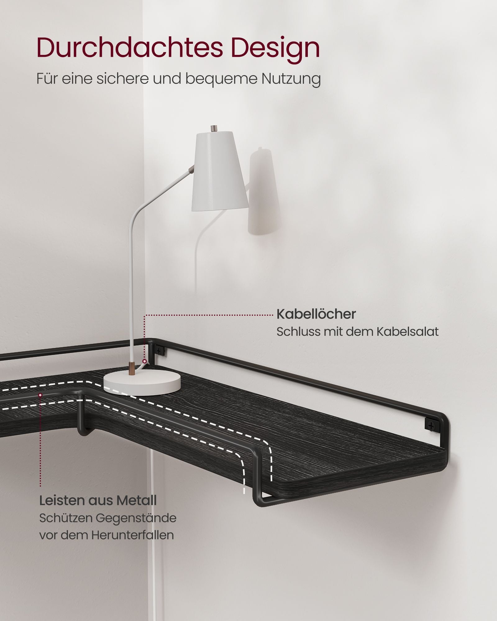 Corner Board-l-formad-industriell design-svart