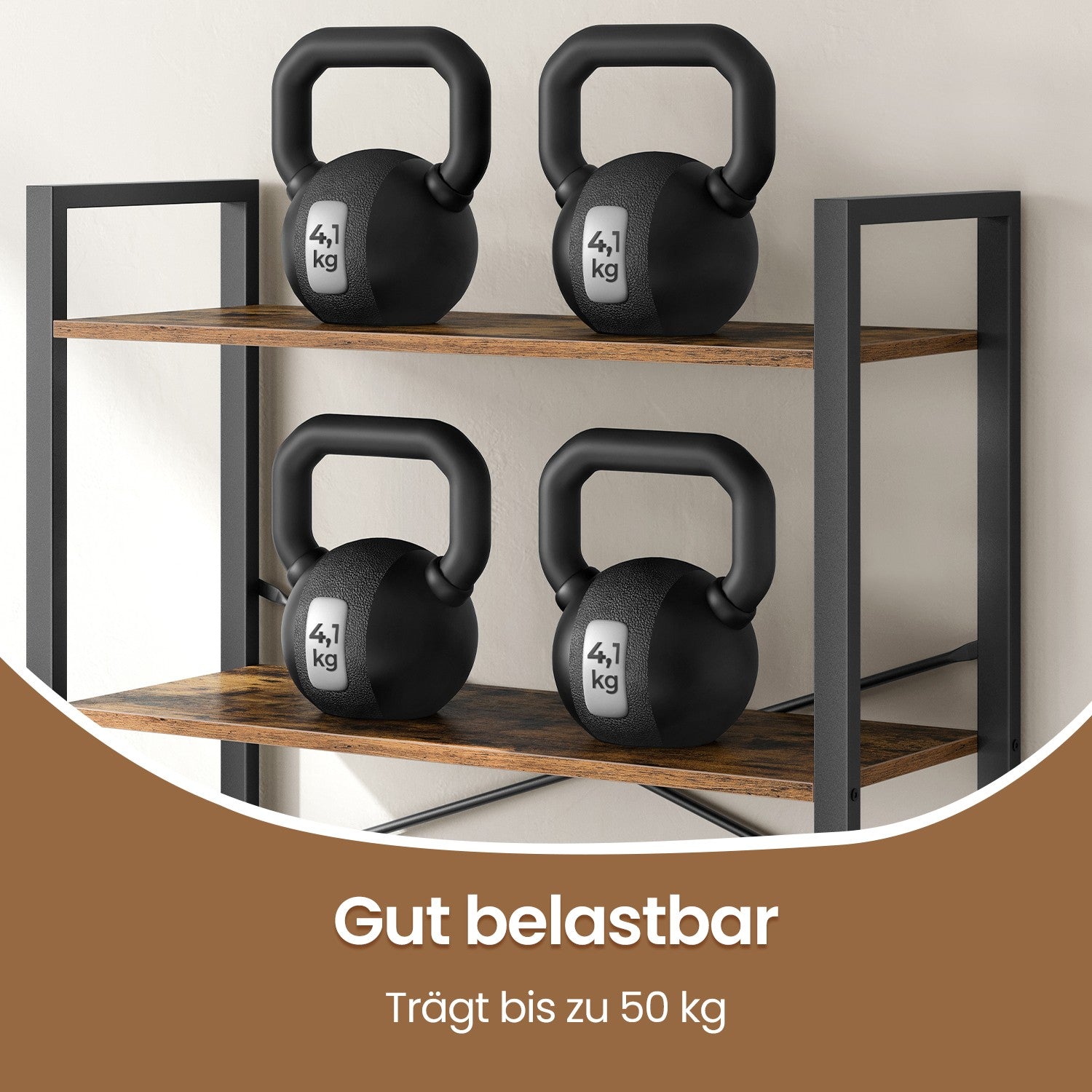 Bokhylla 6 nivåer, stående plank med stålram, fristående bräde