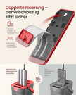 Dweilset met Emmer - 1 Microvezelhoes - Gescheiden Waterkamers - Grijs-Rood