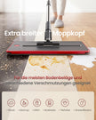 Dweilset met Emmer - 4 Microvezelhoezen - Gescheiden Waterkamers - Grijs-Rood
