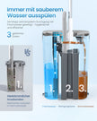 Dweilset met Emmer - 4 Microvezelhoezen - Gescheiden Waterkamers - Wit-Grijs