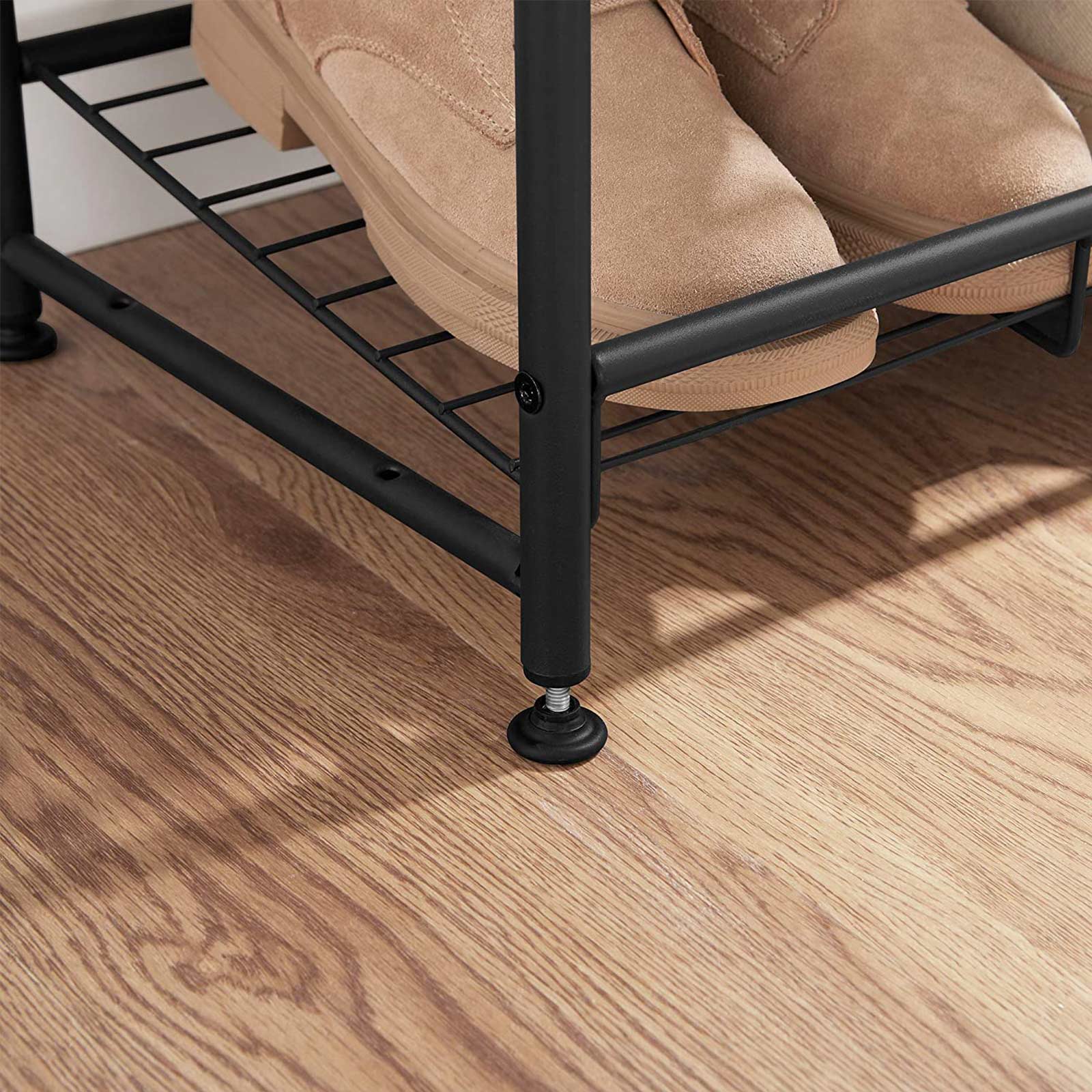 Shoe Rack - 3 -lagring av lagringsstället - Svart - Svart