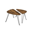 Sidobord – Set om 2 – Industriell design – Brun/Svart