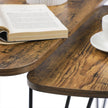 Sidobord – Set om 2 – Industriell design – Brun/Svart