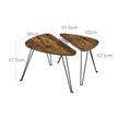 Sidobord – Set om 2 – Industriell design – Brun/Svart