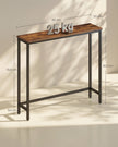 Consoletafel - 20 x 80 x 81,2 cm - blad uit één stuk - vintage bruin - maximale belasting 25 kg
