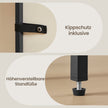 Consoletafel - 200 cm Breed - Met Oplaadstation - 2 Bladen - Bruin-Zwart
