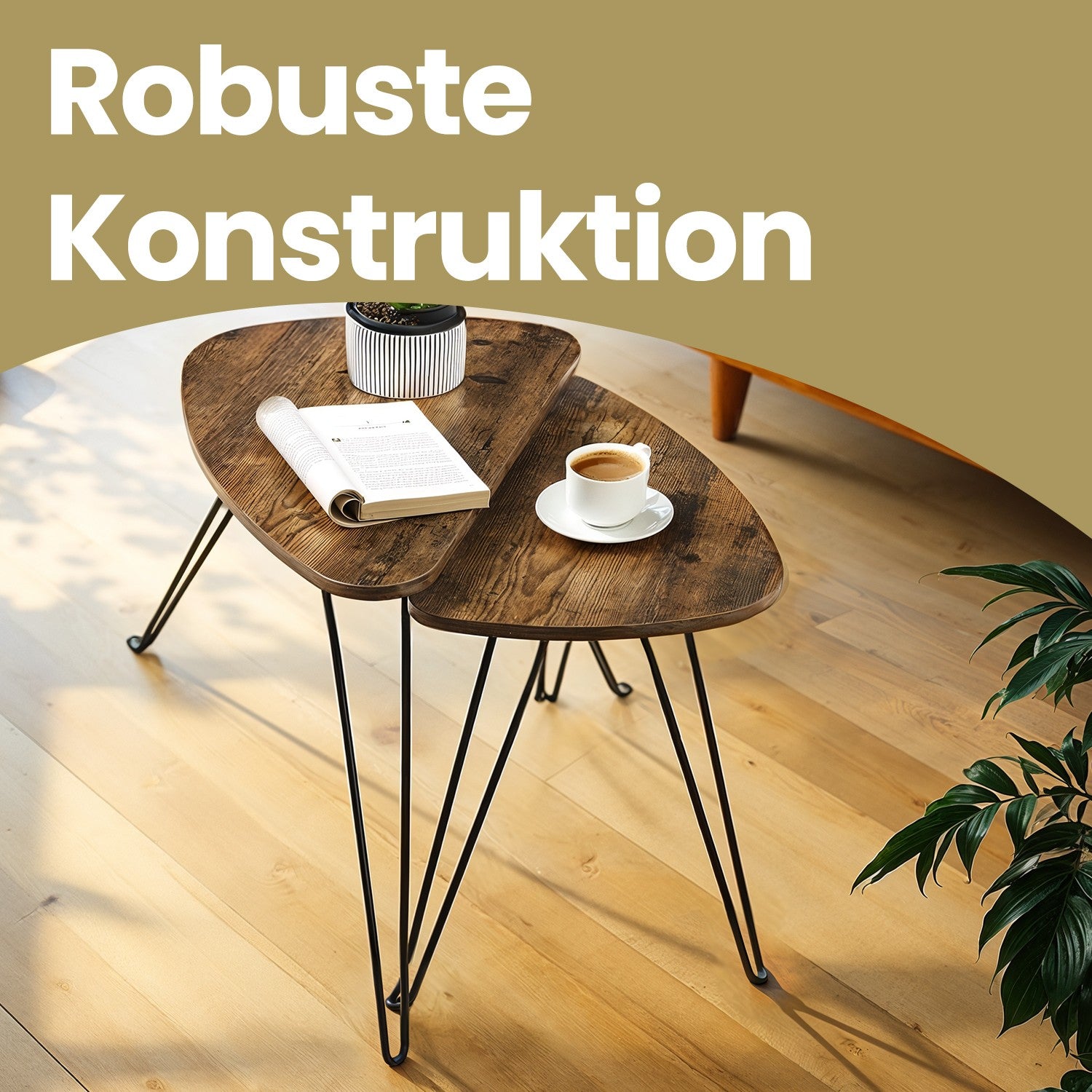 Sidobord - uppsättning av 2 - för vardagsrum - matsal - sovrum