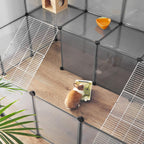 Animal House - Animal Cage - Animal Stay - For Small Animals - Grey