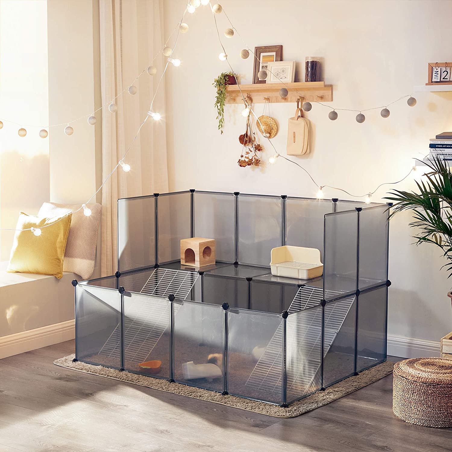 Animal House - Animal Cage - Animal Stay - For Small Animals - Grey